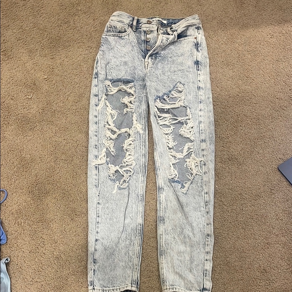 PacSun Blue High Rise Ripped Jeans